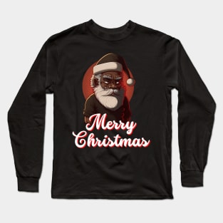 Black Santa, African American Santa Long Sleeve T-Shirt